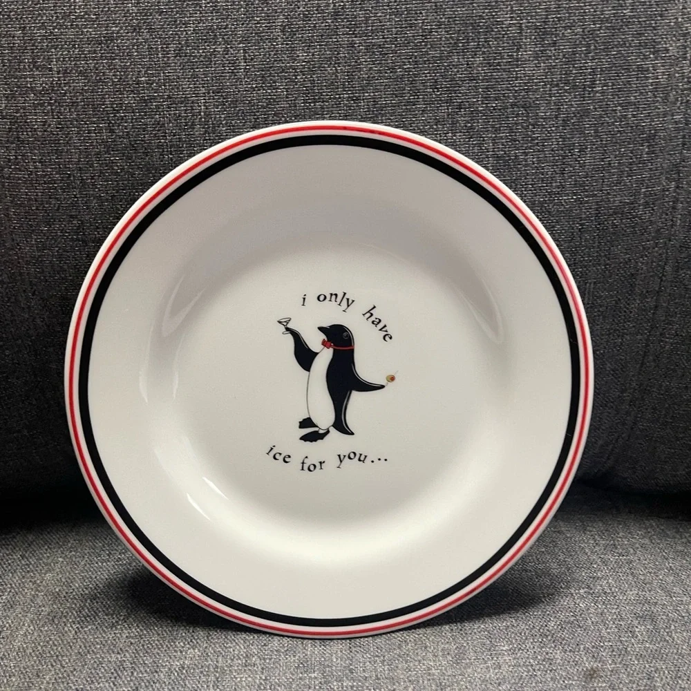 Restoration Hardware Penguin Themed Plates Set